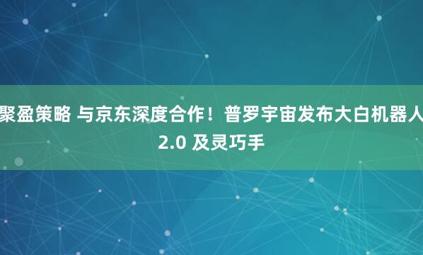 聚盈策略 与京东深度合作！普罗宇宙发布大白机器人2.0 及灵巧手